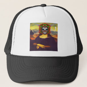 Cyborg Mona Lisa Trucker Hat