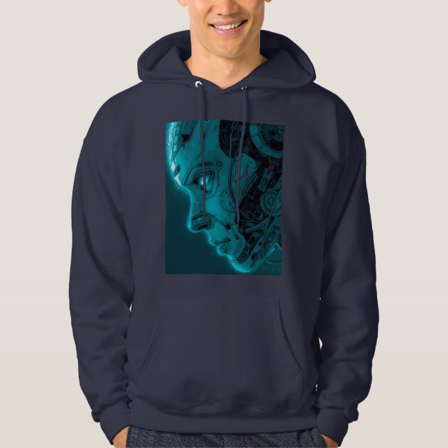 CYBORG ROBOTIC HEAD HOODIE (Front)