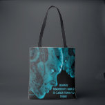CYBORG ROBOTIC HEAD TOTE BAG<br><div class="desc">Close-up side view of a Cyborg's head. On the back is the same,  slightly zoomed out and text: "BEWARE TOMORROW'S WORD IS CLOSER THAN YOU THINK!" 
Note: Text can be changed</div>