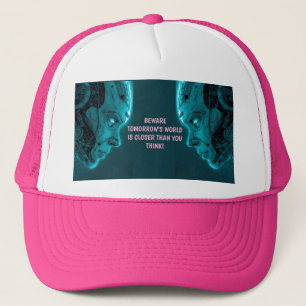 CYBORG ROBOTIC HEAD TRUCKER HAT