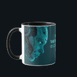 CYBORG ROBOTIC HEADCrew Socks Mug<br><div class="desc">Close-up side view of a Cyborg's head.  and text: "BEWARE TOMORROW'S WORLD IS CLOSER THAN YOU THINK!" 
Note: Text can be changed</div>