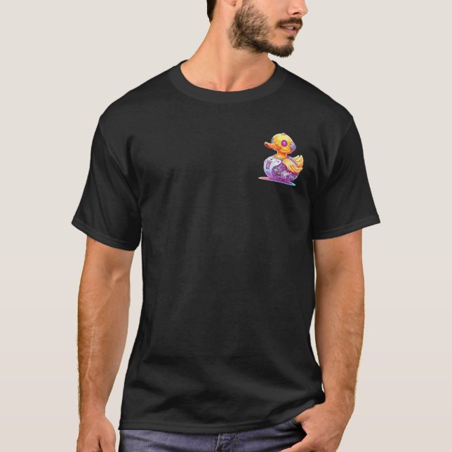 Cyborg Rubber Duck Front & Back T-Shirt (Front)
