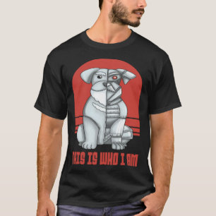 Cyborg Schnauzer Dog  Vintage Dog Owner Schnauzers T-Shirt