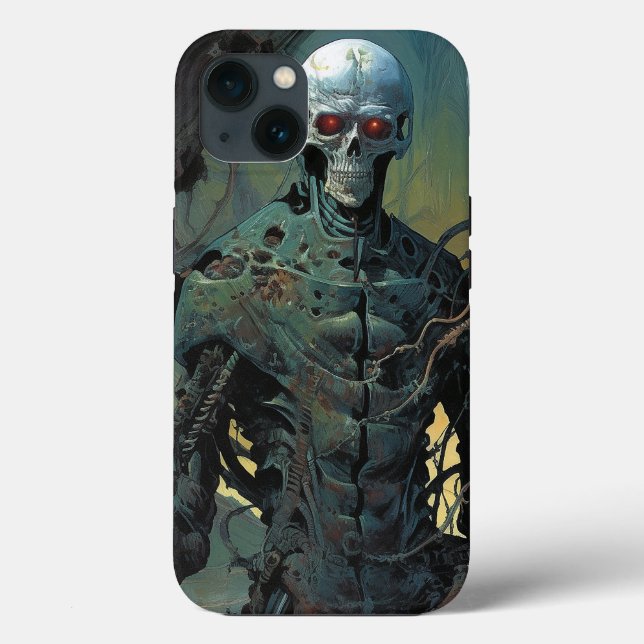 Cyborg Skeleton Futuristic Science Fiction Case-Mate iPhone Case (Back)