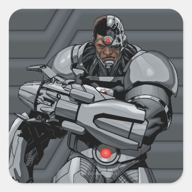 Cyborg Square Sticker (Front)