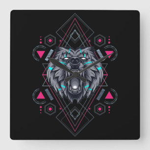 Cyborg Square Wall Clock