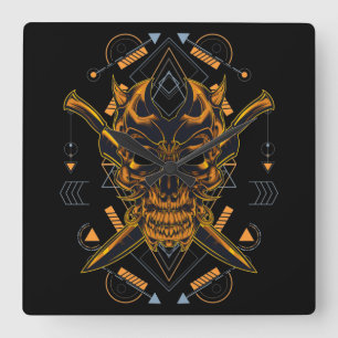 Cyborg Square Wall Clock