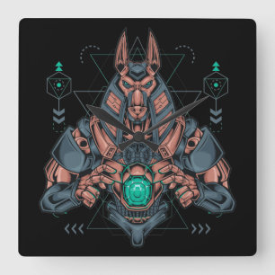 Cyborg Square Wall Clock