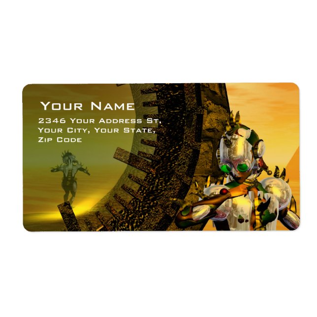 CYBORG TITAN DANS LE DÉSERT D'HYPERION Sci-Fi (Devant)