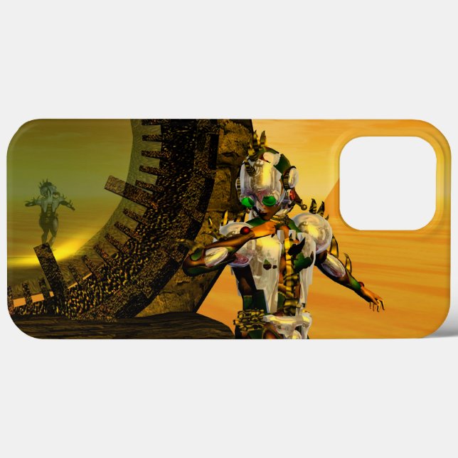 CYBORG TITAN,DESERT HYPERION Science Fiction Scifi Case-Mate iPhone Case (Back (Horizontal))