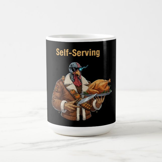  Cyborg Turkey's Thanksgiving Revenge Magic Mug (Center)
