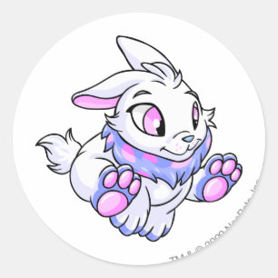 Cybunny Blue Classic Round Sticker