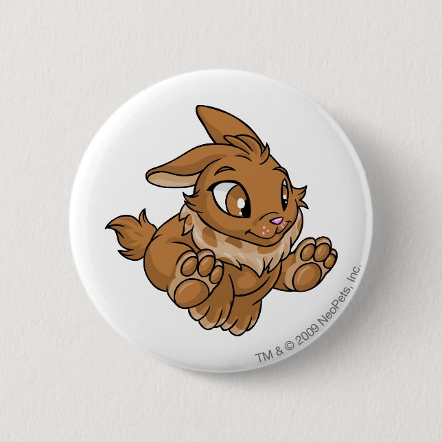Cybunny Brown 2 Inch Round Button (Front)