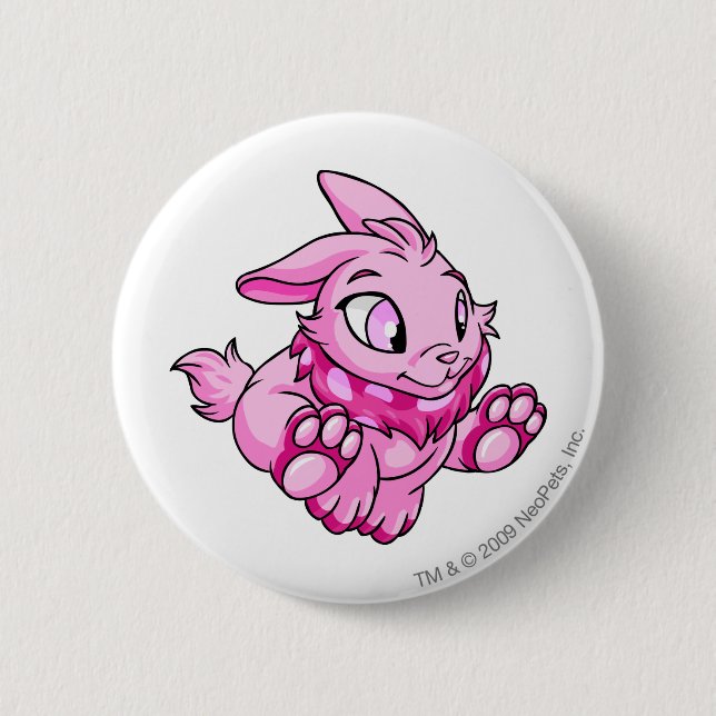 Cybunny Pink 2 Inch Round Button (Front)