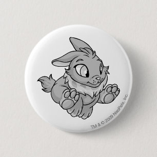 Cybunny Silver 2 Inch Round Button