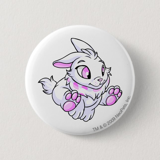 Cybunny White 2 Inch Round Button (Front)