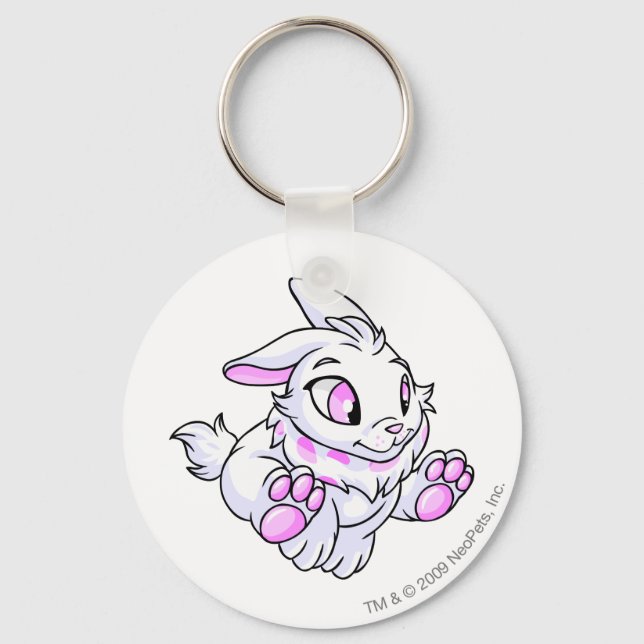 Cybunny White Keychain (Front)