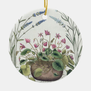 Cyclamen and Lavender: 1.Cyclamen Romanum; 2.Spica Ceramic Ornament