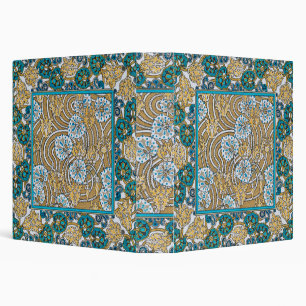 cyclamen blue art nouveau flower botanical binder