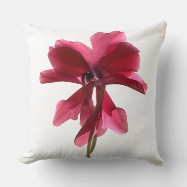 Cyclamen Dance Polyester Throw Pillow 20" x 20" (Front)