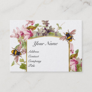 Cyclamens,Honey Bees,Beekeeper,Beekeeping Gold Business Card