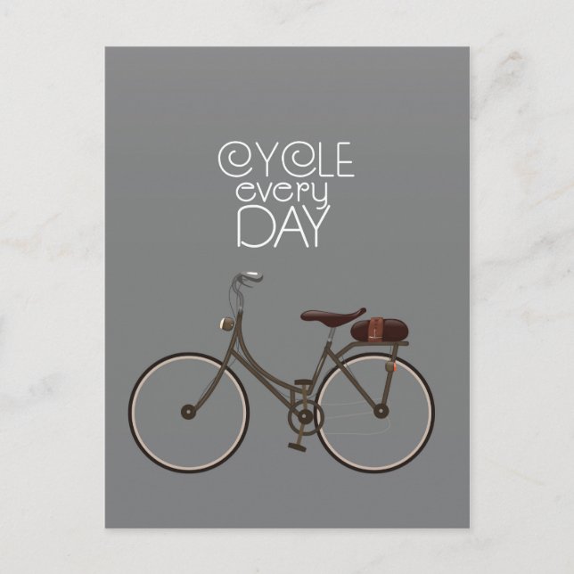 Cycle every day. postcard (Front)
