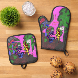 Cycle Mantrella 2 Oven Mitts and Pot Holder Oven Mitt & Pot Holder Set