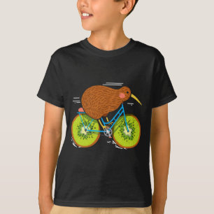 Cycle New Zealand Funny Kiwi On A Bicycle Design I T-Shirt