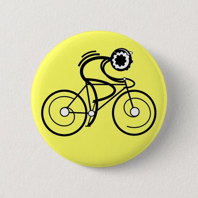 CYCLE ON! Racer 2 Inch Round Button (Front)
