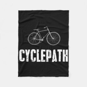 Cycle-path Funny Cycling Mountain Biking Cyclists Fleece Blanket