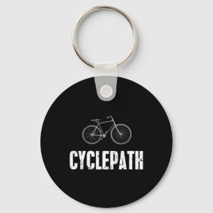 Cycle-path Funny Cycling Mountain Biking Cyclists  Keychain