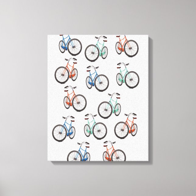 Cycle pattern canvas print (Front)