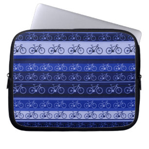 cycle pattern with stripes laptop sleeve