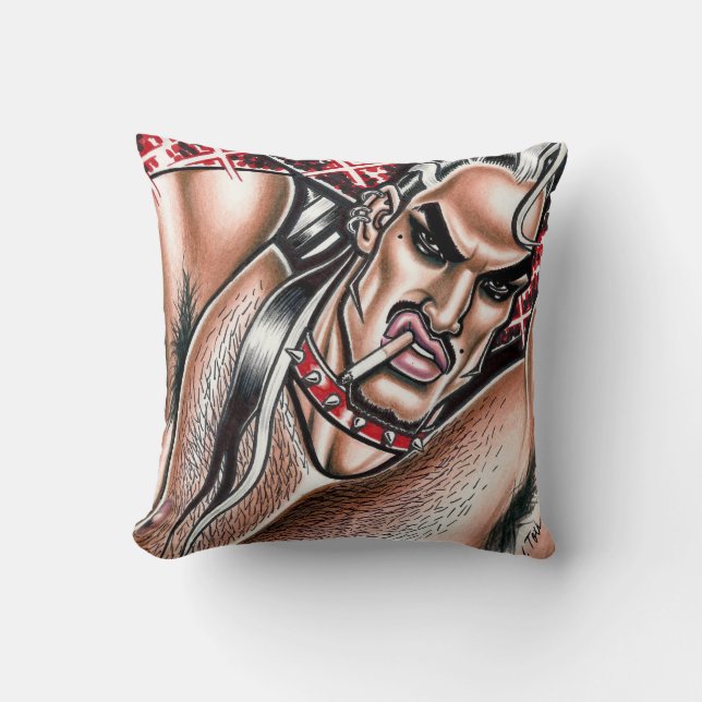 Cycle Stud Throw Pillow (Front)