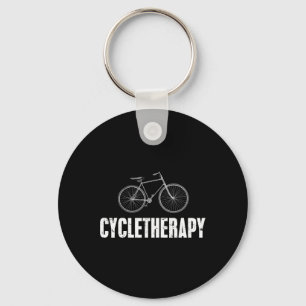 Cycle-therapy Funny Cycling Mountain Biking Cyclis Keychain