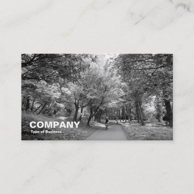 Cycle Way B&W Business Card (Front)