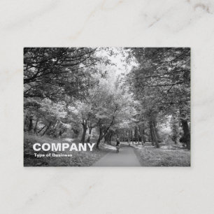 Cycle Way B&W Business Card