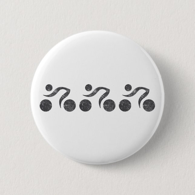 Cyclers in Gray 2 Inch Round Button (Front)