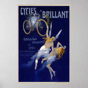 Cycles Brillant Vintage Bicycle Poster