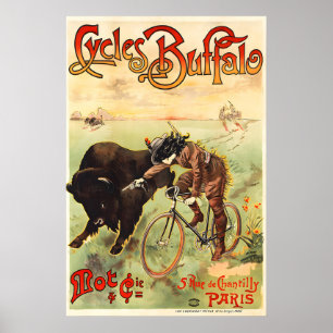 Cycles Buffalo Affiche de Vélo Vintage