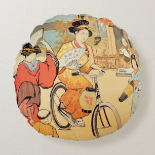 Cycles Clement Pre Saint-Gervais Round Pillow
