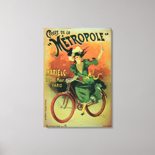 'Cycles de La Metropole', Marie & Co. (colour lith Canvas Print