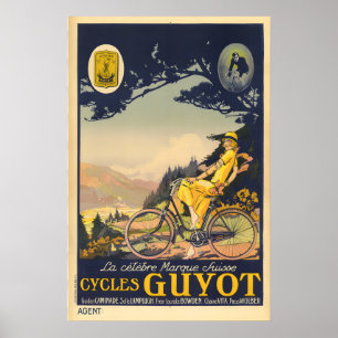 Cycles Guyot Vintage Bicycle Poster