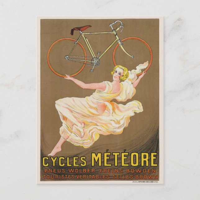 Cycles Météore Vintage Poster 1926 Postcard (Front)