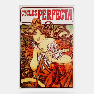 Cycles Perfecta by Alphonse Mucha Acrylic Sign