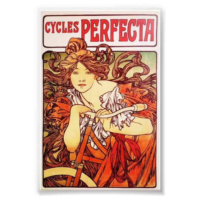 Cycles Perfecta by Alphonse Mucha Photo Print (Front)