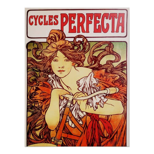Cycles Perfecta by Alphonse Mucha Poster (Front)