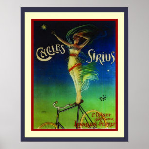 Cycles Sirius Poster Art Nouveau 16 x 20