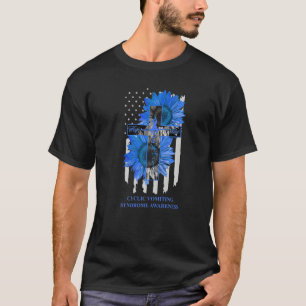 Cyclic Vomiting Syndrome Faith Hope Love Blue Ribb T-Shirt