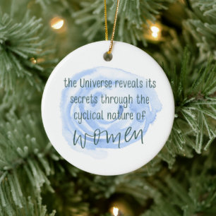 Cyclical Woman Ceramic Ornament